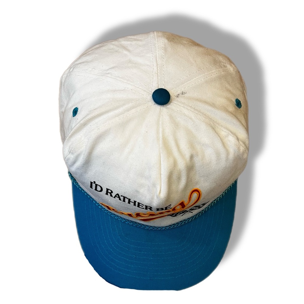 Vintage 90s “I’d rather be racing” white SnapBack - Picture 2 of 3